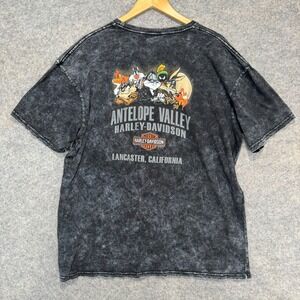 Harley Davidson Looney Tunes World Domination Shirt Mens XL Antelope Lancaster